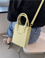 Fashion Light Green Pu Letter Large Capacity Square Messenger Bag