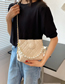 Fashion Beige Pu Rhombus Pearl Hand-held Messenger Bag