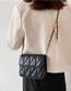 Fashion Black Trumpet Pu Rhombus Flap Flap Crossbody Bag