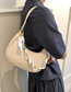 Fashion White Pu Silk Scarf Chain Large Capacity Shoulder Bag