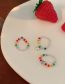 Fashion One Love Ring Alloy Geometric Beaded Heart Ring