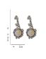 Fashion Silver Alloy Inset Moonlight Geometric Earrings