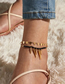Fashion Gold Alloy Geometry Bullet Triangle Multilayer Anklet