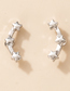 Fashion Silver Alloy Star Stud Earrings
