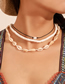 Fashion 8544 Smashed Shell Necklace Alloy Geometric Fragment Beaded Necklace