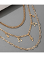 Fashion Gold Alloy Alloy Hollow Chain Multilayer Necklace