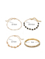 Fashion Gold Alloy Diamond Claw Chain Anklet Set