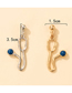 Fashion Gold And Silver Alloy Geometric Stethoscope Stud Earrings