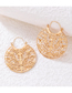 Fashion Gold Alloy Hollow Leaf Earrings