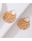 Fashion Gold Alloy Hollow Leaf Earrings