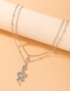 Fashion Silver Alloy Geometric Snake Double Necklace