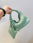 Fashion Mint Green Pu Braided Large Capacity Diagonal Letter Bag