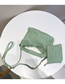 Fashion Avocado Green Pu Braided Large Capacity Diagonal Letter Bag