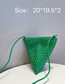 Fashion Green Pu Braided Triangle Crossbody Bag