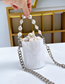 Fashion White Acrylic Pearl Chain Handheld Crossbody Bag