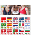 Fashion 30 Swiss (2 Pieces) Environmental Protection Waterproof Flag Lips Love Tattoo Stickers