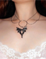 Fashion Antique Silver Alloy Demon Wings Necklace