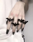 Fashion Black Alloy Bat Open Ring