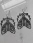 Fashion Gold Alloy Cutout Moth Earrings