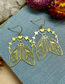 Fashion Silver Alloy Cutout Moth Earrings