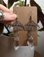 Fashion Silver Alloy Irregular Crystal Mushroom Earrings