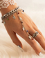 Fashion Silver Alloy Diamond Chain Leaf Link Bracelet