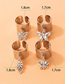 Fashion Silver Alloy Butterfly Flower Ring Set