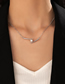 Fashion 8# Alloy Diamond Ecg Heart Geometric Necklace
