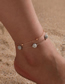 Fashion Gold Alloy Diamond Ball Multilayer Anklet