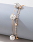 Fashion Gold Alloy Diamond Ball Multilayer Anklet