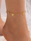 Fashion Gold Alloy Diamond Cutout Heart Anklet