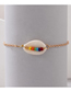 Fashion Gold Alloy Color Rice Beads Shell Beaded Single Layer Anklet