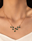 Fashion Gold Alloy Diamond Leaf Necklace