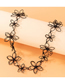 Fashion Black Alloy Openwork Flower Necklace