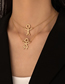 Fashion Gold Alloy Geometric Figure Double Layer Necklace