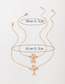 Fashion Gold Alloy Geometric Figure Double Layer Necklace