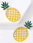Fashion Yellow Alloy Diamond Pineapple Stud Earrings