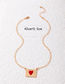 Fashion Gold Alloy Drip Oil Love Envelope Necklace