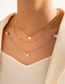 Fashion Gold Alloy Geometric Butterfly Heart Multilayer Necklace