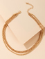 Fashion Gold Alloy Twist Chain Two Layer Necklace