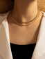 Fashion Gold Alloy Twist Chain Two Layer Necklace