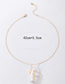 Fashion Gold Alloy Geometric Spiral Pearl Necklace