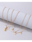 Fashion Gold Alloy Geometric Beaded Shell Multilayer Necklace