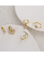 Fashion 1 White Gold Moon Geometric Diamond Moon Pearl Open Ring