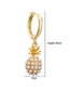 Fashion 1 Pair Of Golden Pineapples Geometric Pearl Pineapple Earrings