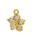 Fashion White Gold Copper Inlaid Zirconium Flower Diy Jewelry Accessories