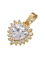 Fashion White Gold Copper Inlaid Zirconium Love Diy Jewelry Accessories
