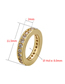 Fashion White Gold Copper Gold Plated Zirconium Spacer Beads Round Diy Ornament Accessories