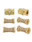 Fashion White Gold Large Small Waist Beads Copper Inlaid Zirconium Geometric Diy Jewelry Accessories