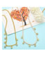 Fashion B Bronze Zirconium Claw Chain Ball Beads Tassel Necklace